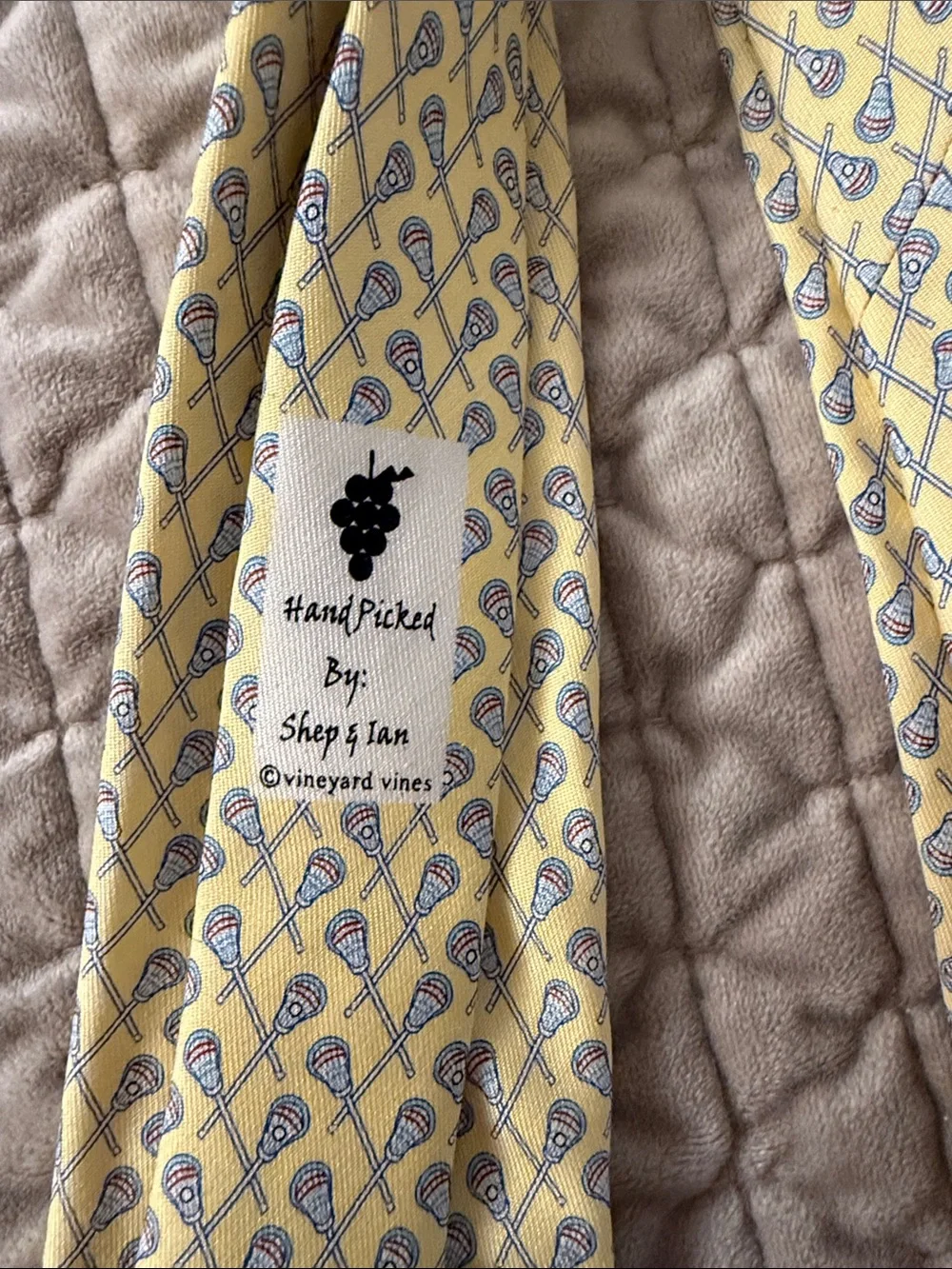 Yellow vineyard vines Patterned Lacrosse  Necktie (pre- teen/teen)